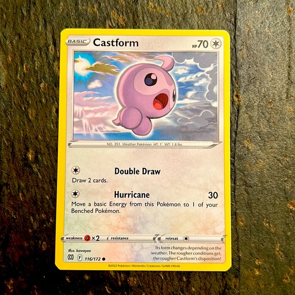 Pokemon | Other | Castform Basic Hp 7 | Poshmark